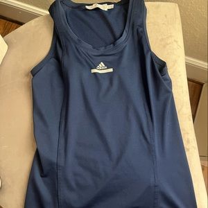 Adidas/stella mccartney collab navy athletic tank, size xs